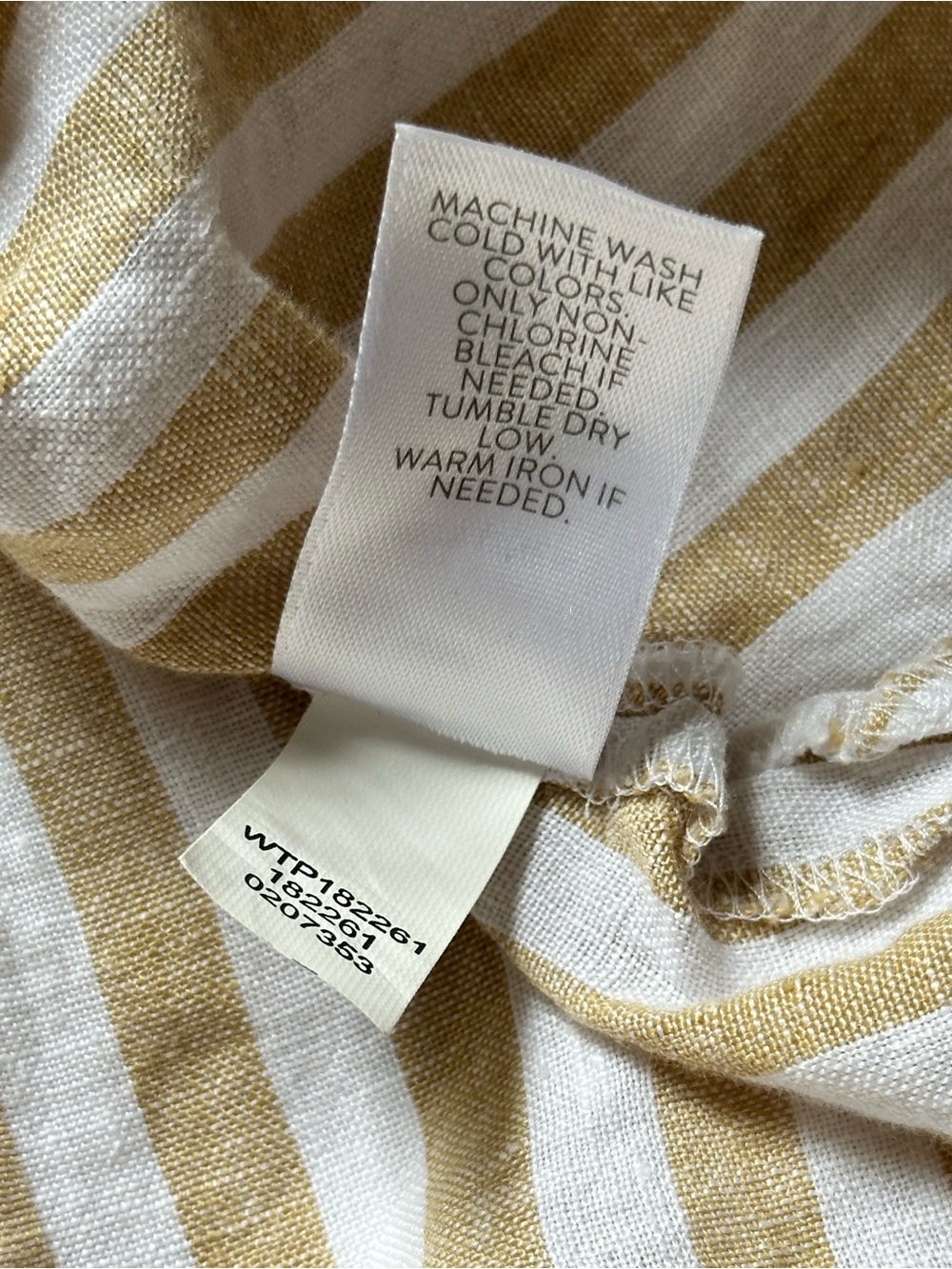 J.Jill Love Linen Striped Button Down Shirt 100% Linen Beach Coastal Size L - Picture 8 of 10